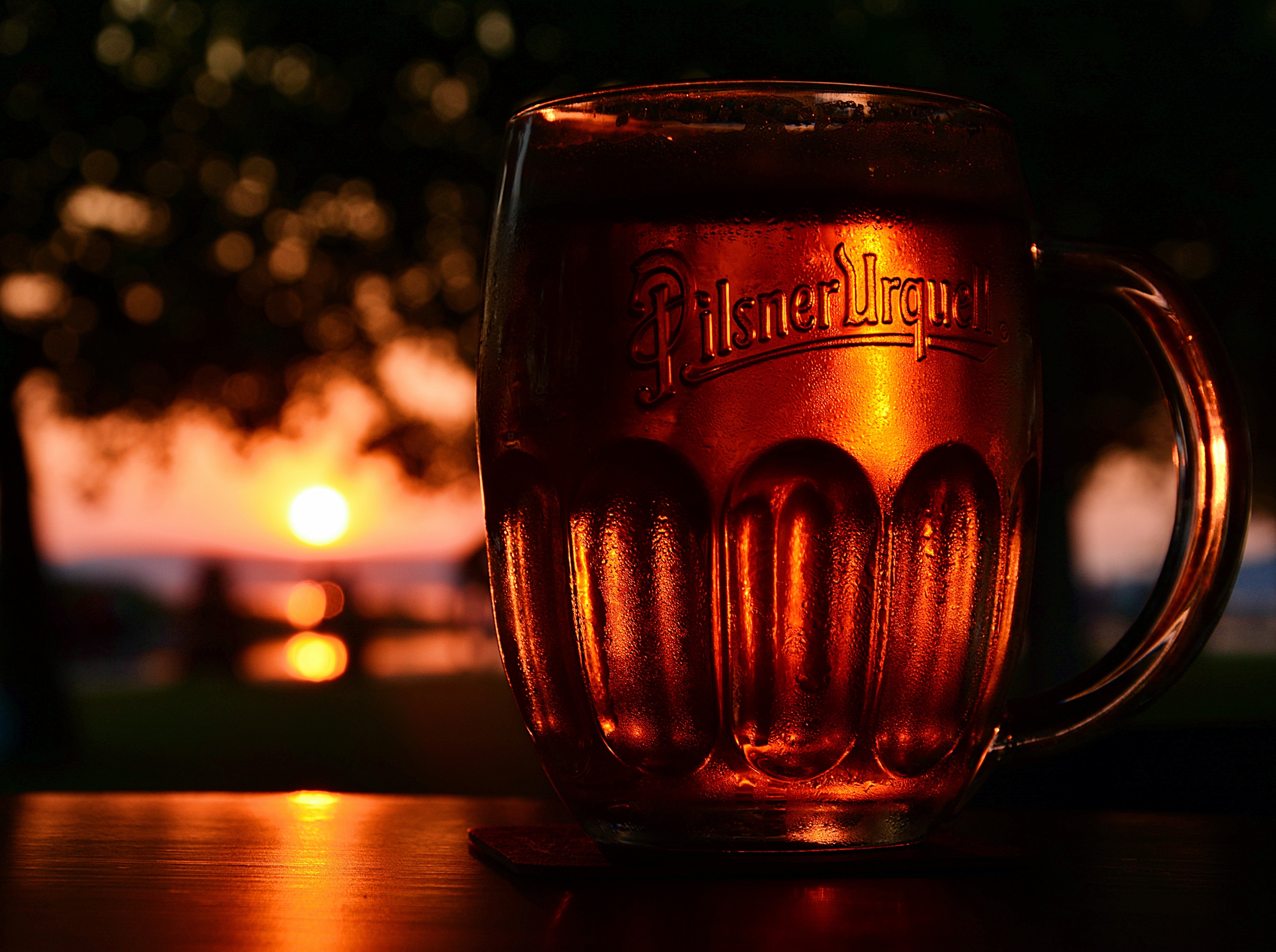 Beer, Sunset, Jar, drink, refreshment