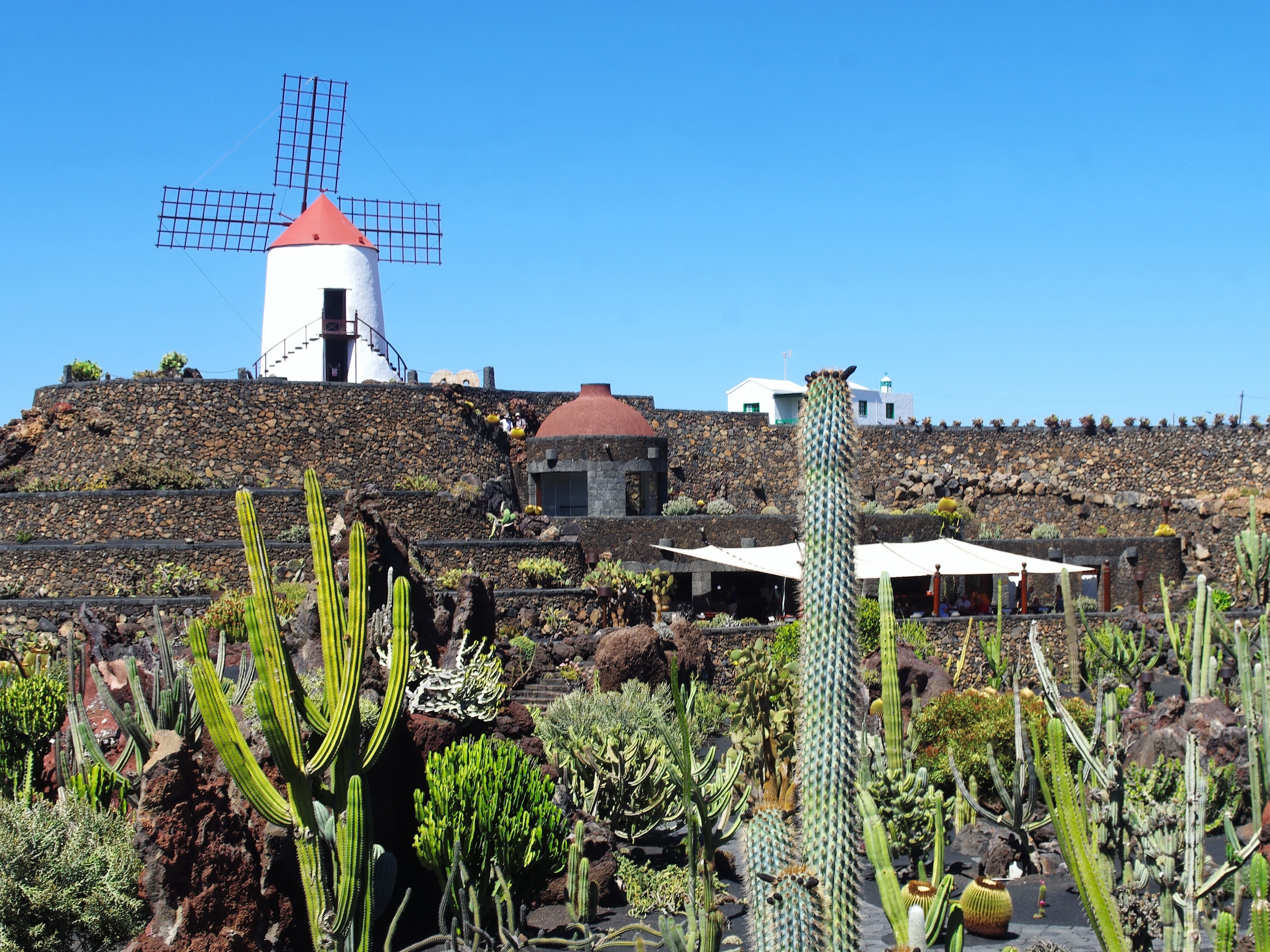 Lanzarote, Cactus Garden, Walls, Mill, building exterior, architecture