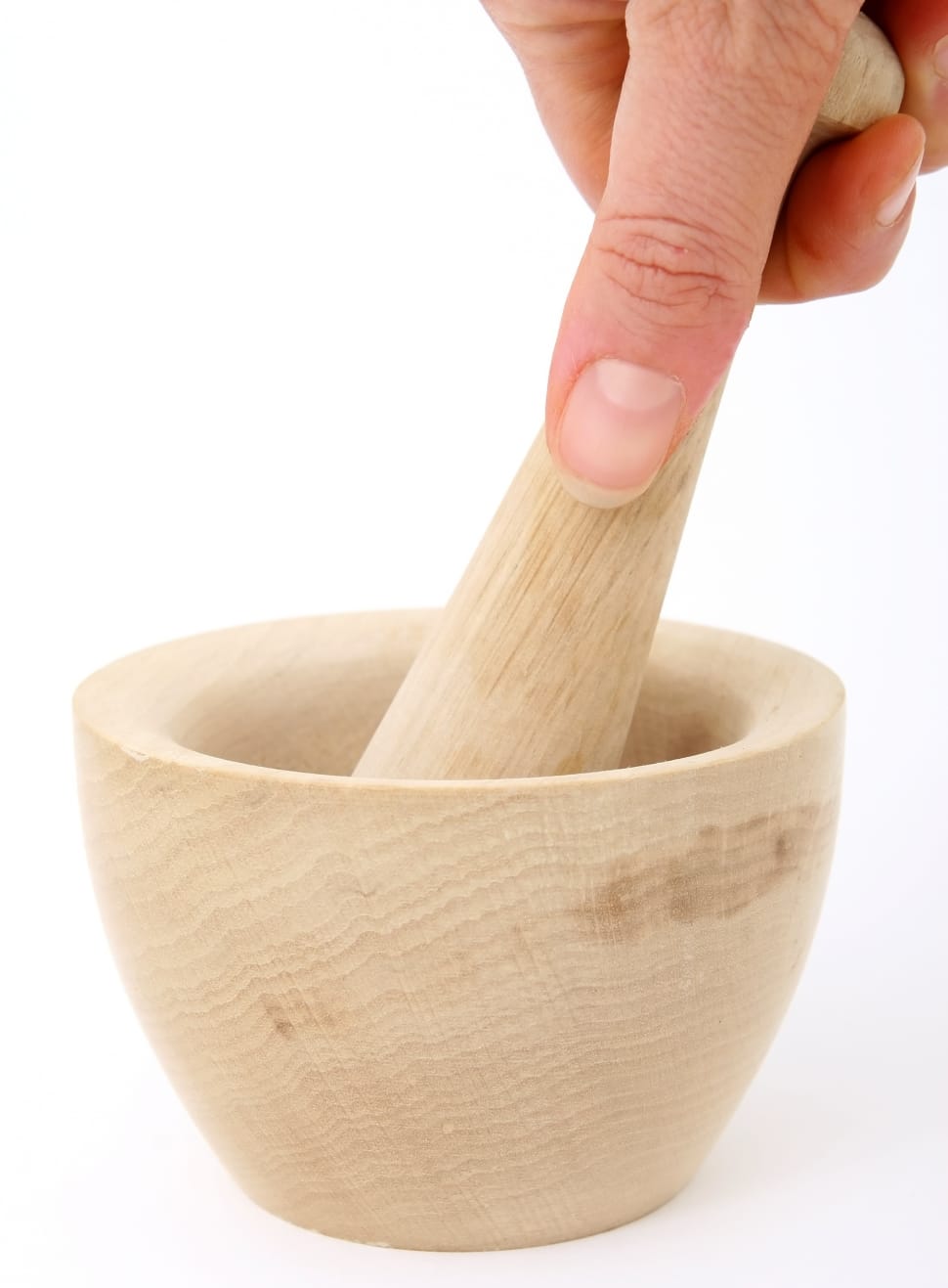 brown wooden mortar and pestle preview