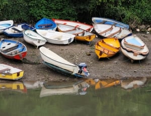 Colorful, Rowing Boats, Riverbank, Boats, nautical vessel, moored thumbnail