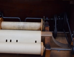 photo of brown wooden frame print machine thumbnail