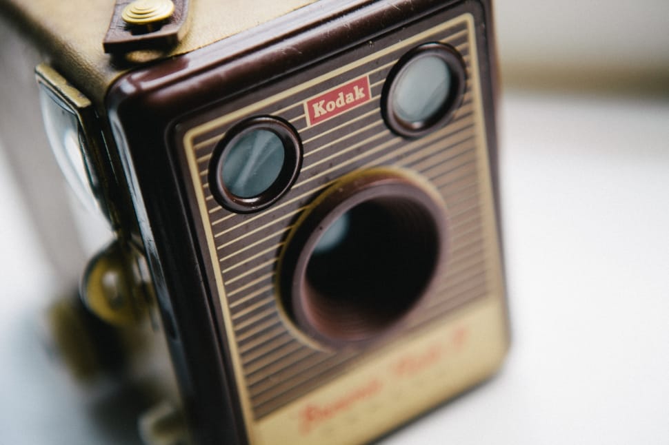 black and beige kodak classic camera preview