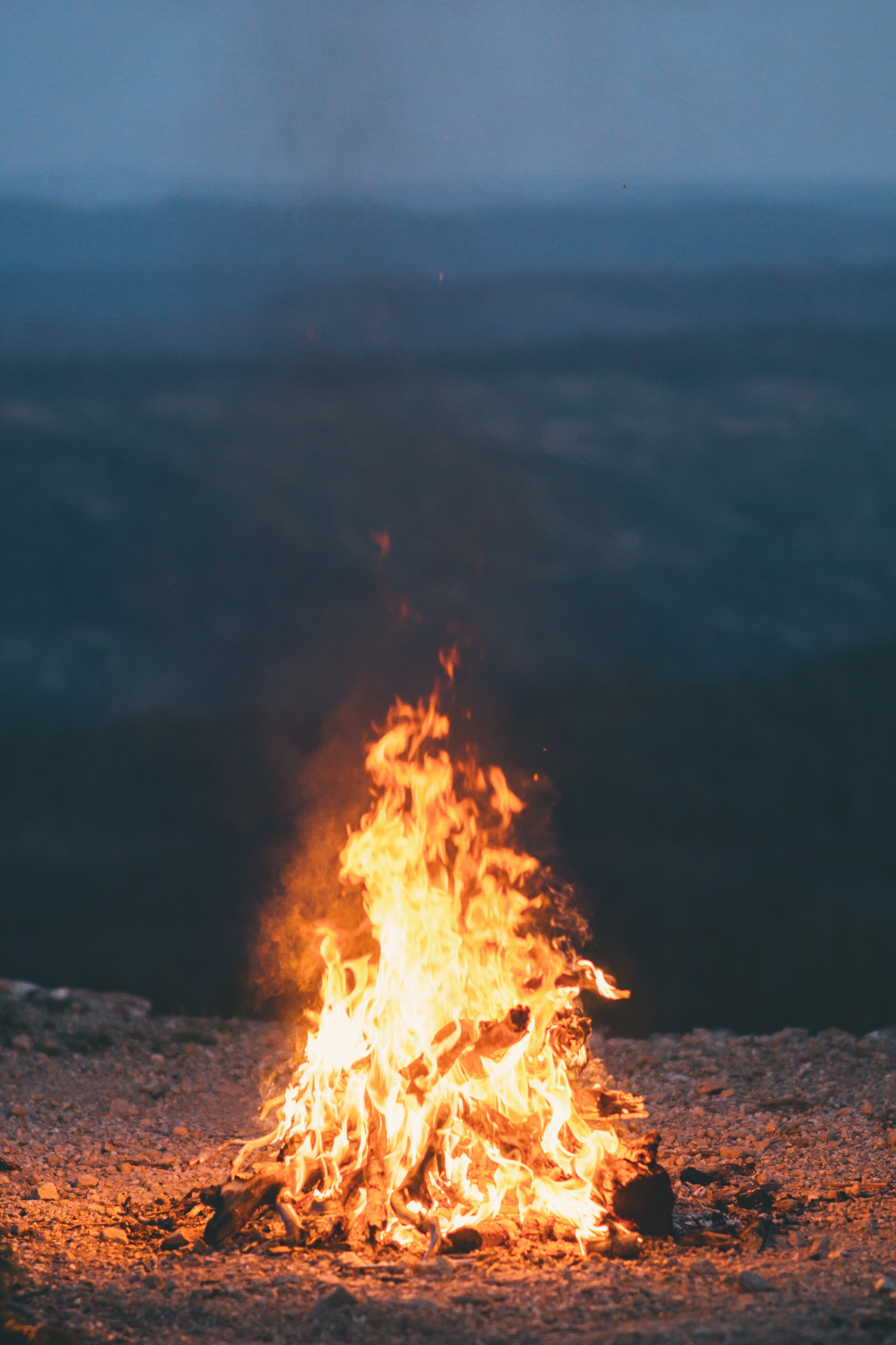 fire, flame, burn, bonfire, no people, burning