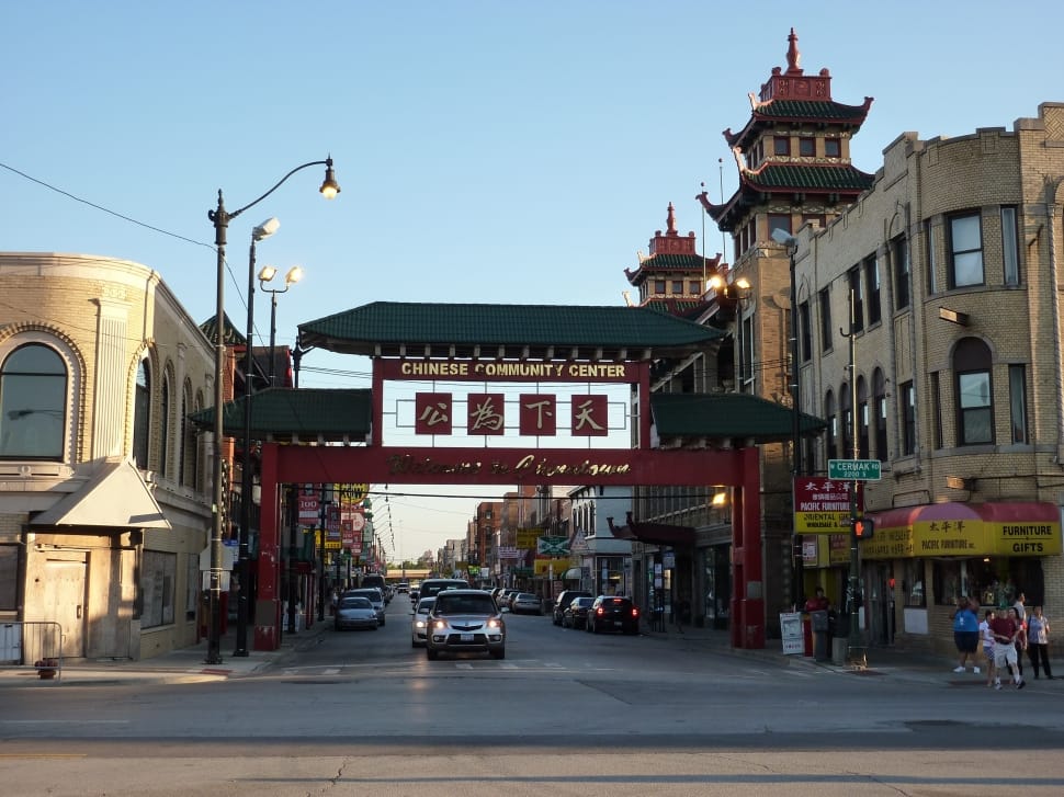 Chinatown, United States, Usa, Illinois, building exterior, architecture preview