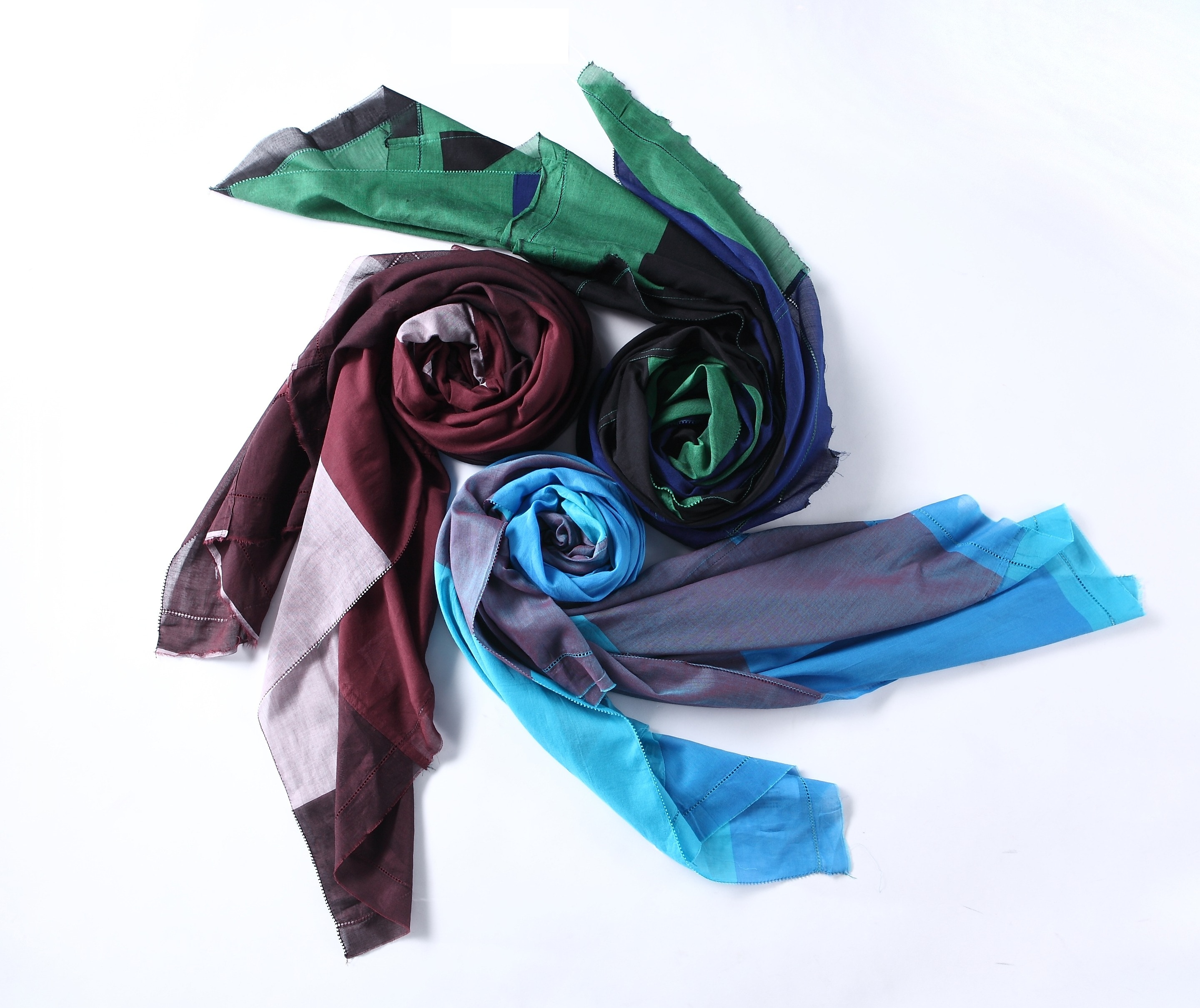 Green, Rotate, Blue, Red, Scarf, Color, green color, white background