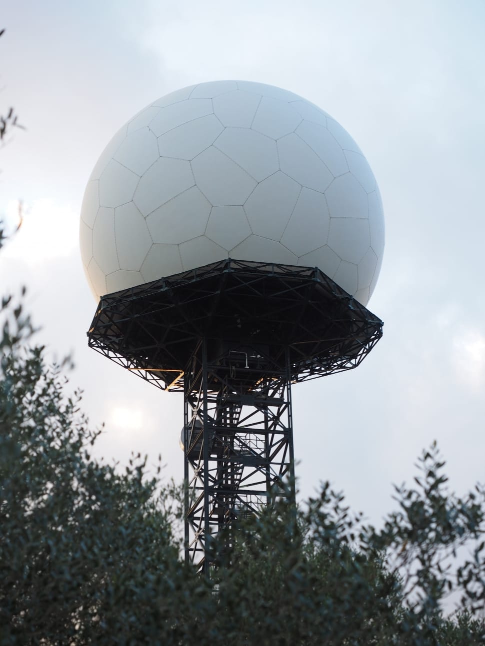 white round concrete satellite preview
