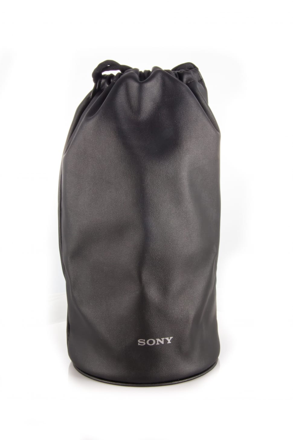 black leather sony drawstring bag preview