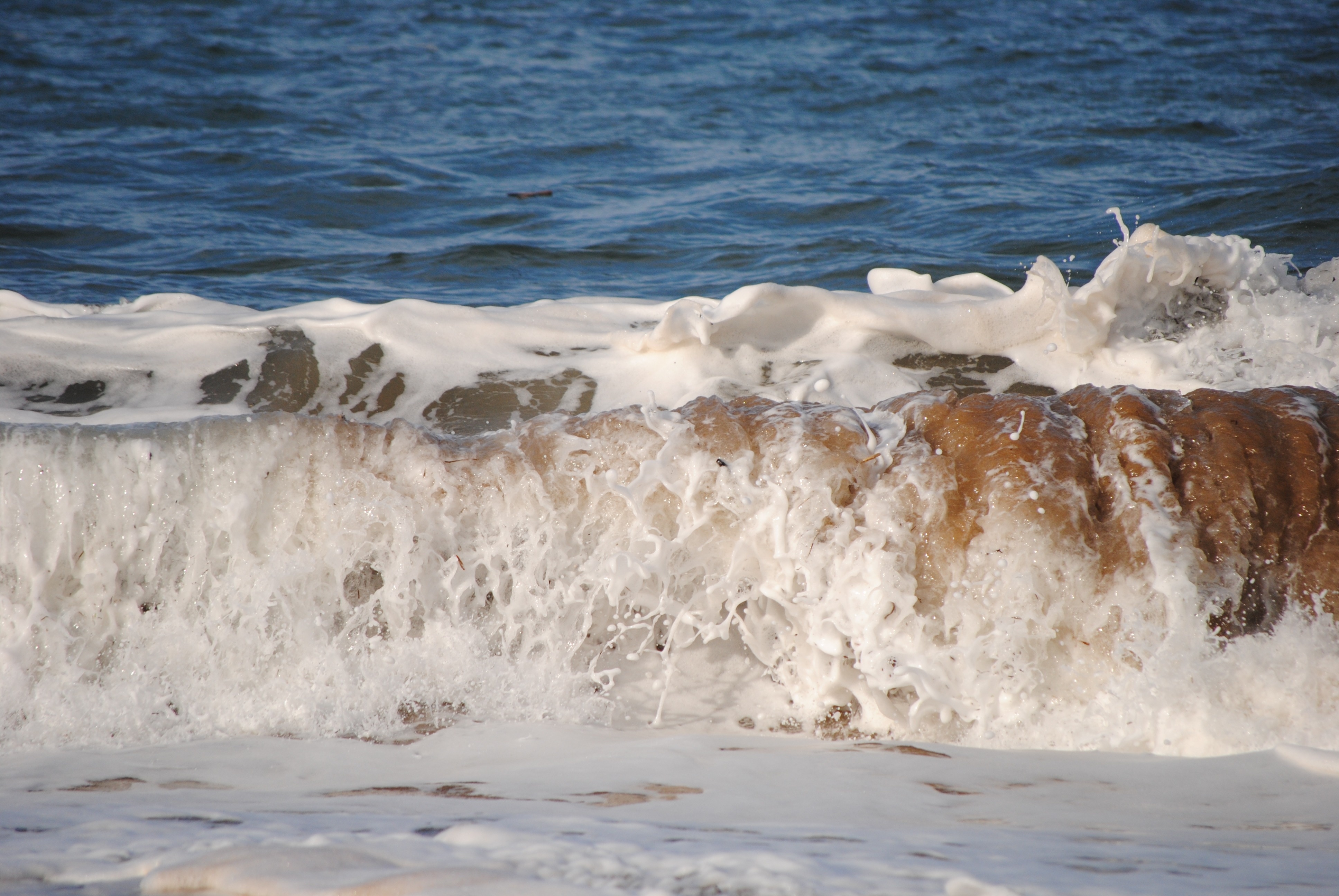 Приливная волна славы. Снежный пляж. Пляж моря без воды. Волны и лед. Белая пена волны.