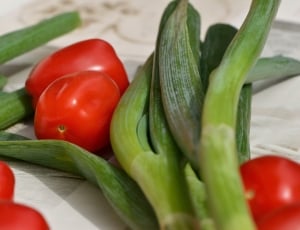 Spring Onions, Tomatoes, Vegetables, vegetable, food and drink thumbnail