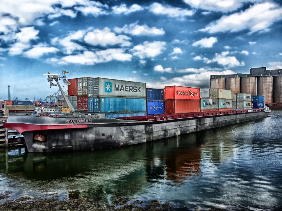 Crates, Ship, Netherlands, Rotterdam, cloud - sky, cargo container preview