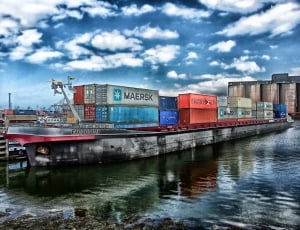 Crates, Ship, Netherlands, Rotterdam, cloud - sky, cargo container thumbnail