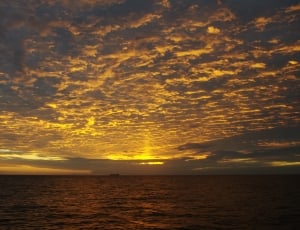 Sun rise on horizon photo thumbnail
