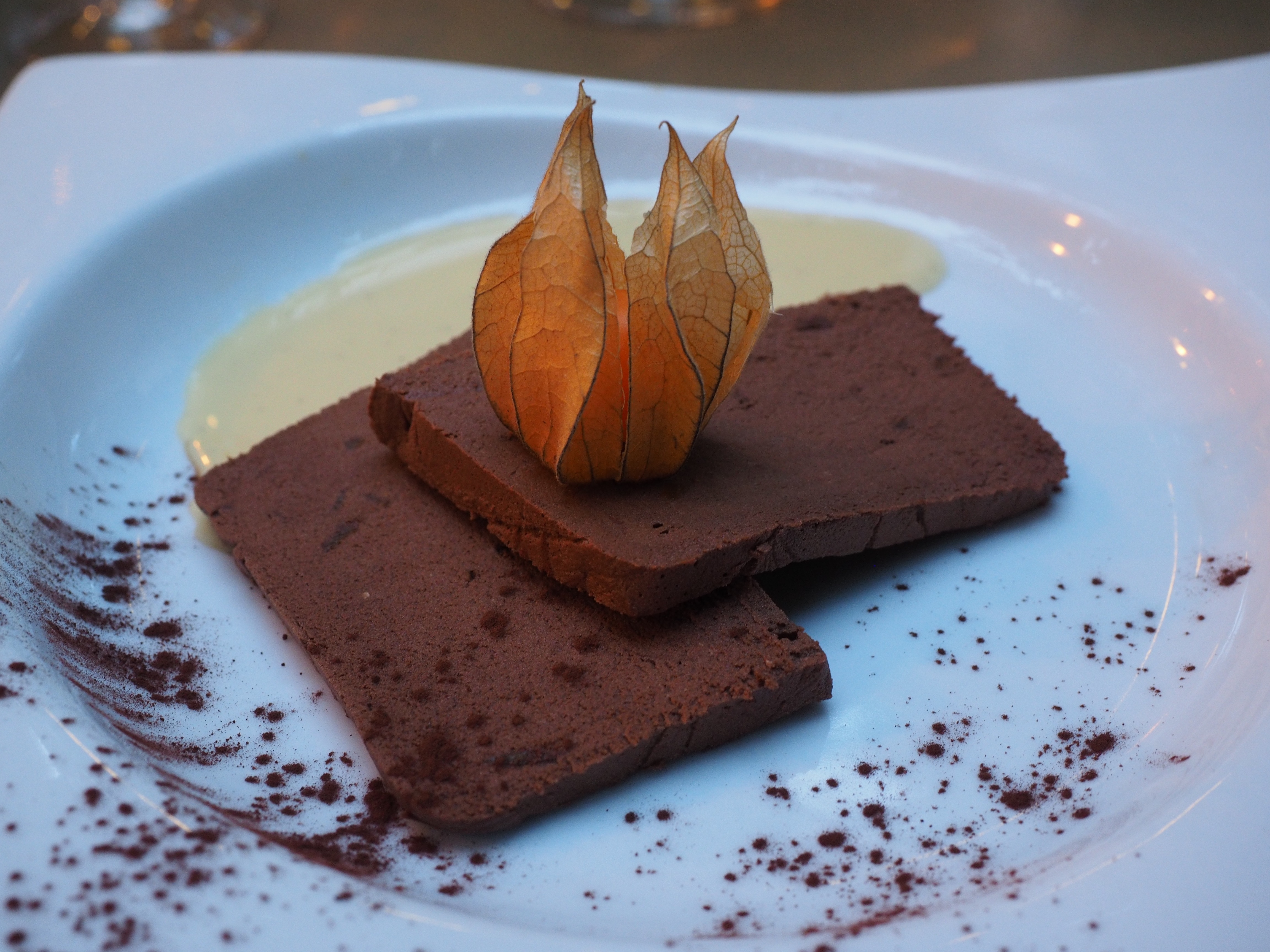 brown chocolate on white ceramic plate