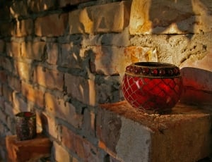 Oriental, Stones, Windlight, Wall, wine, red thumbnail