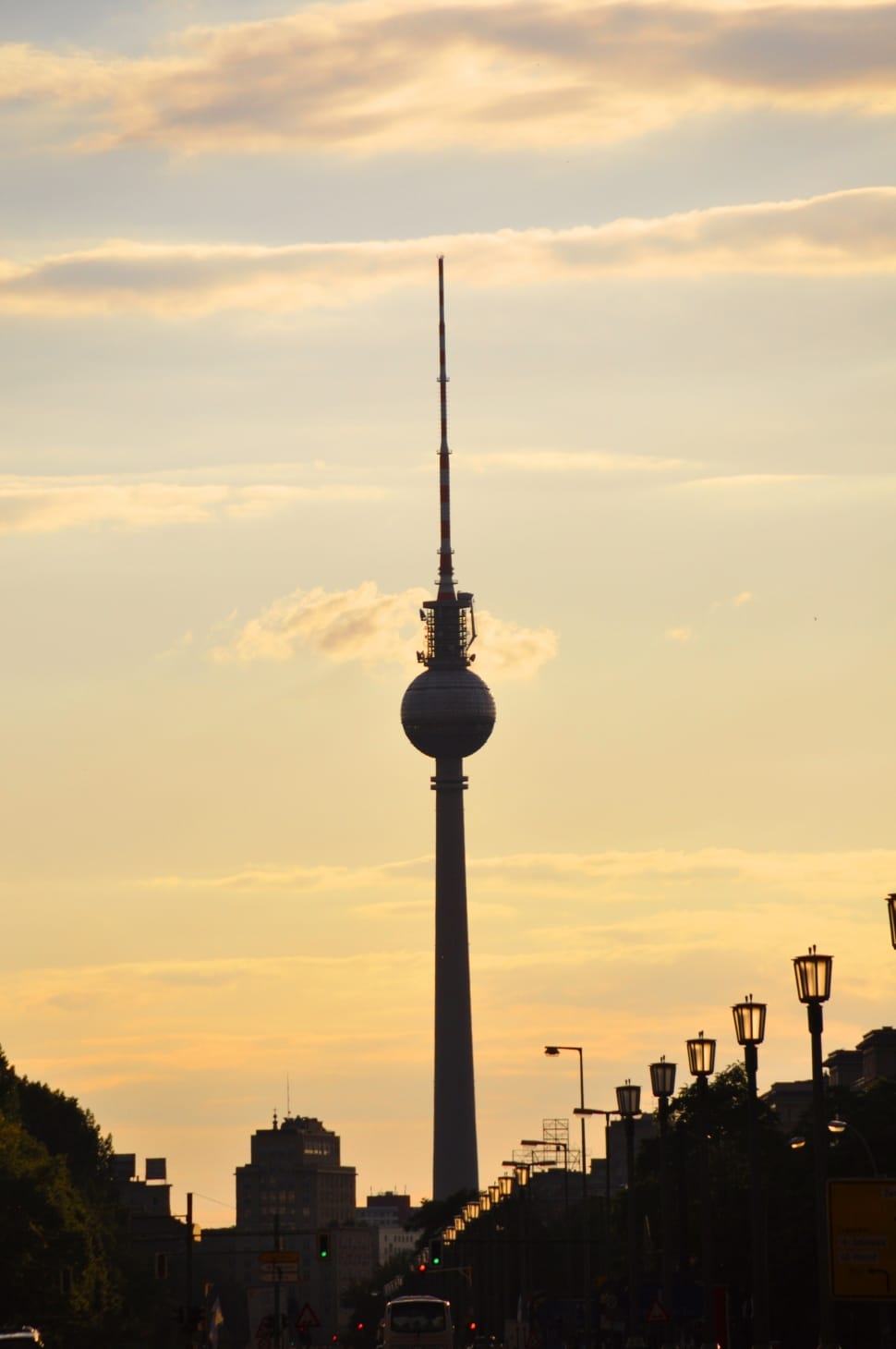 fernsehturm tower at golden hour preview