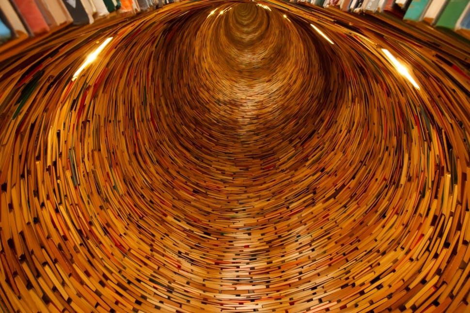 Knowledge, Tunnel, Books, Many, Library, basket, textured preview