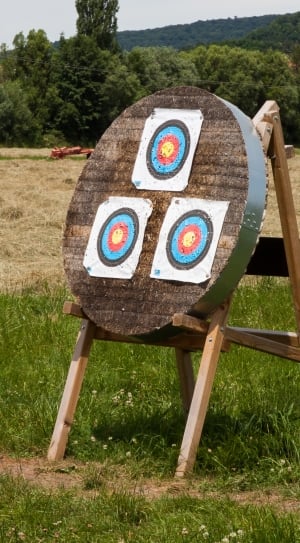 brown wooden frame archer target thumbnail