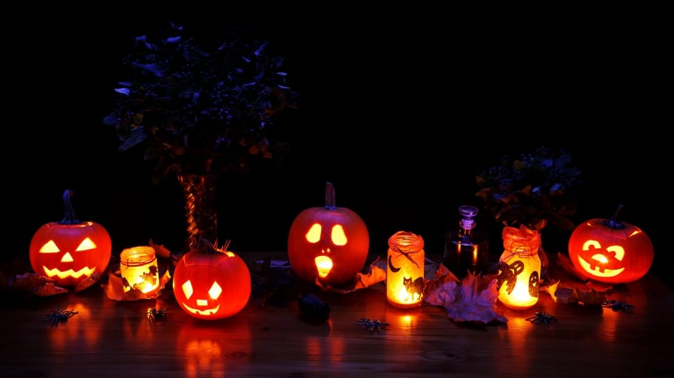 Fall, Decoration, Dark, Glowing, Glow, halloween, night preview