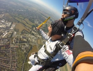 Parachute, Tandem, Skydive, Sport, human body part, cityscape thumbnail