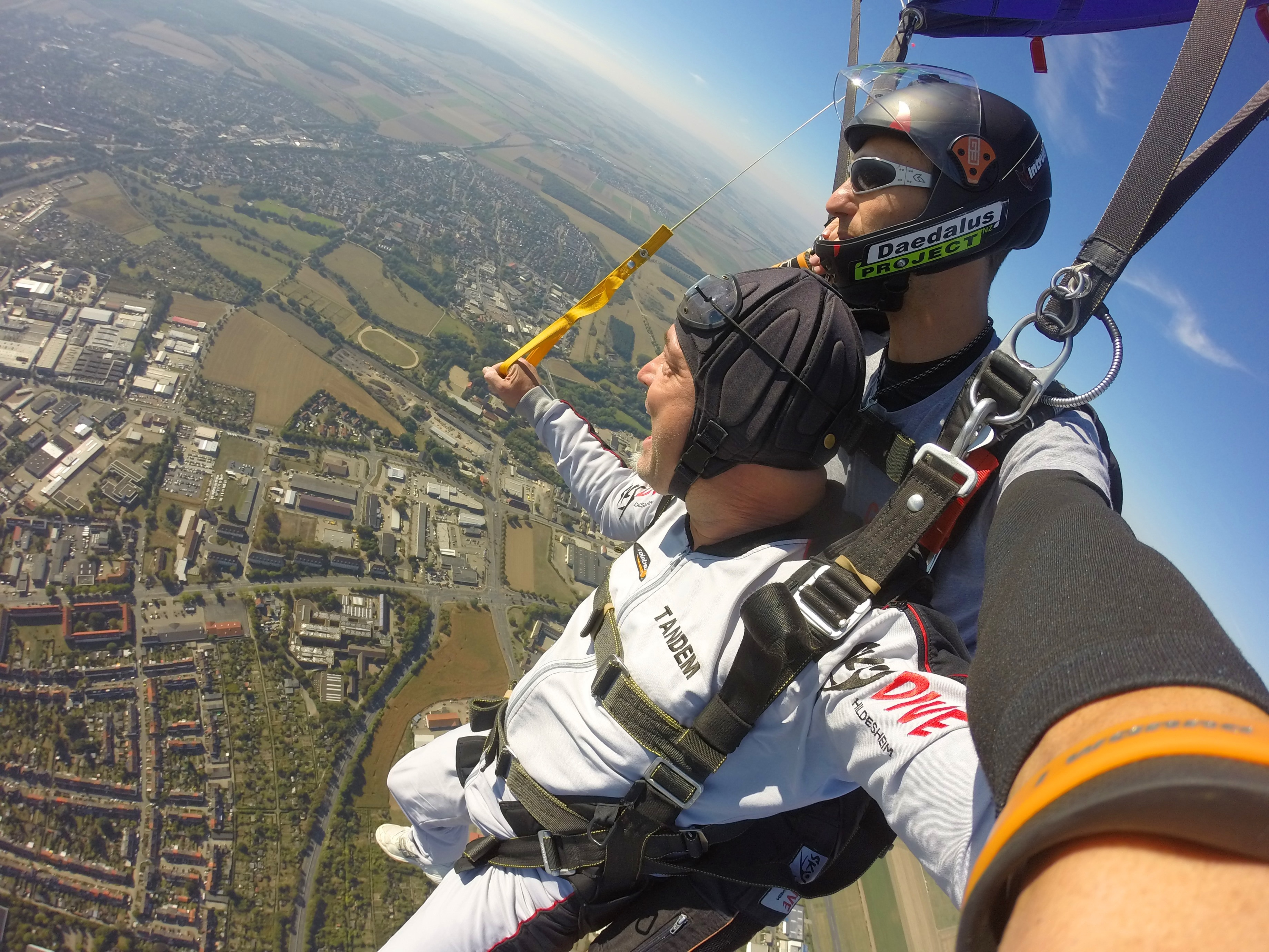Parachute, Tandem, Skydive, Sport, human body part, cityscape