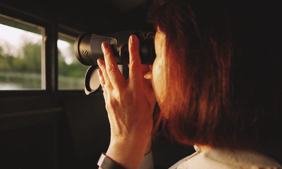 womern's black binoculars preview