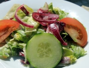 close up photo of vegetable salad on plate thumbnail