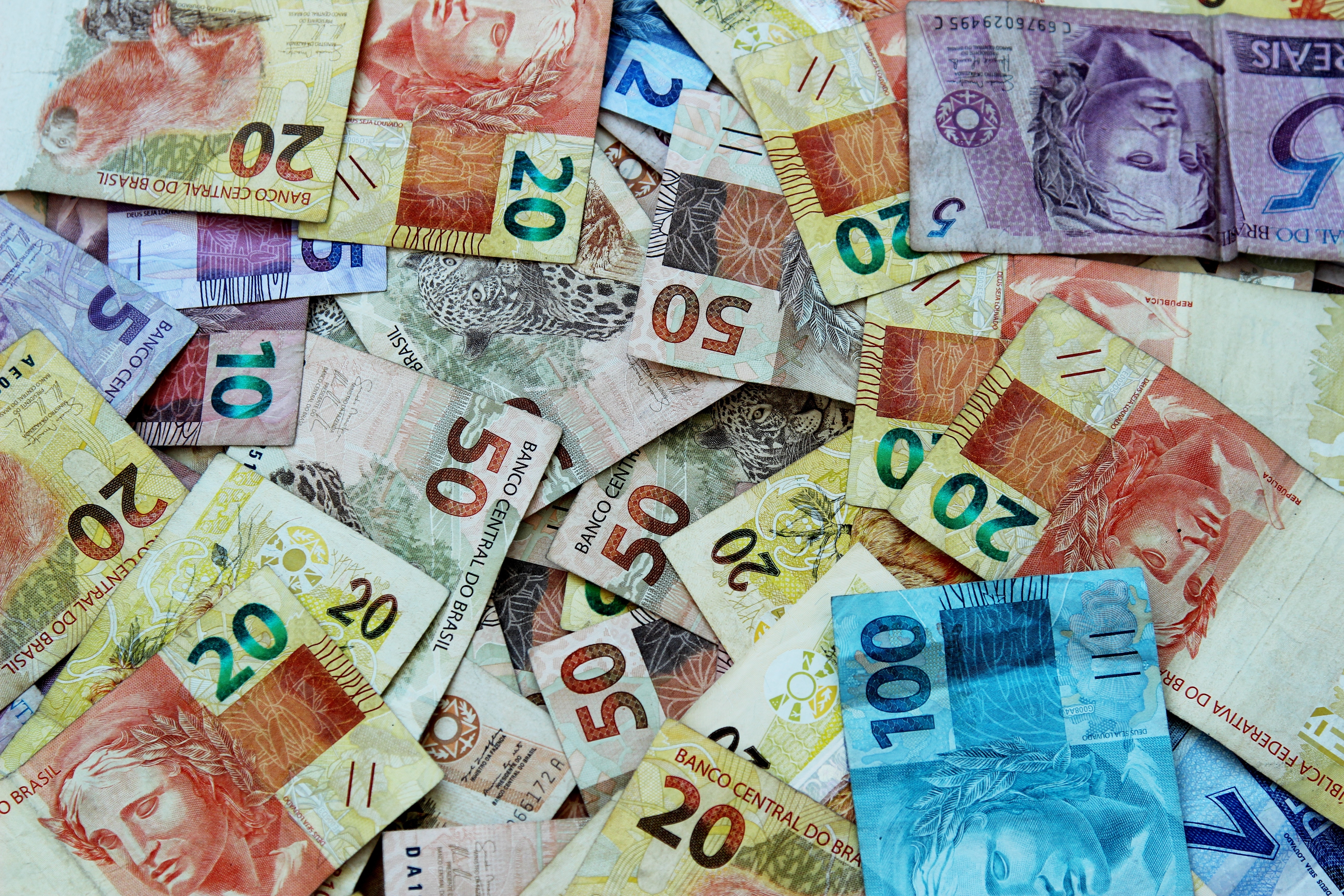 Brazilian Reais banknotes