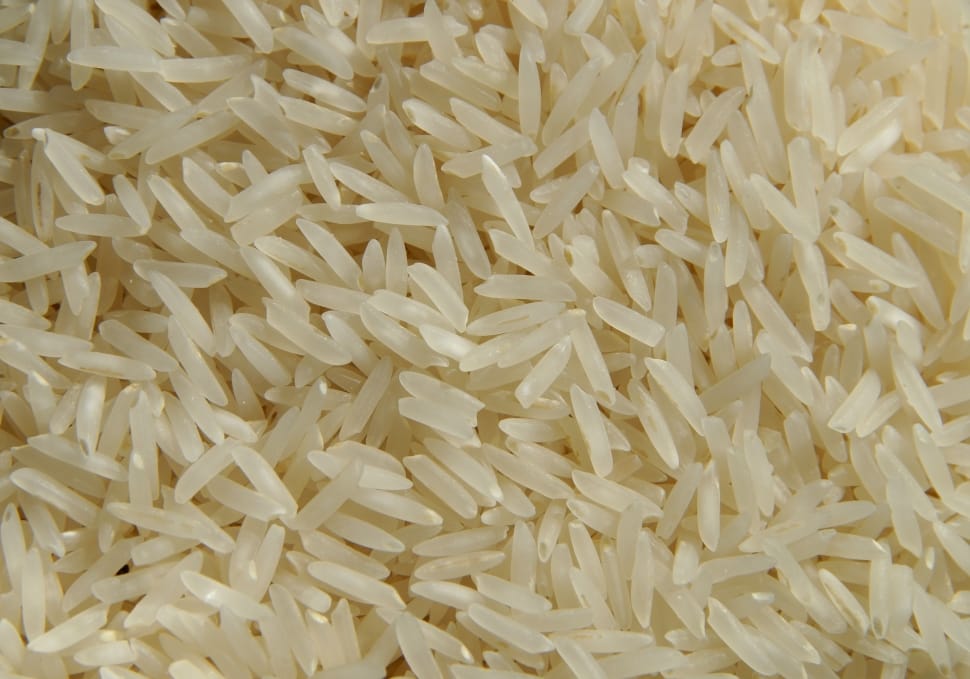 macro shot of white rice preview
