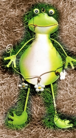 green steel frog decor thumbnail