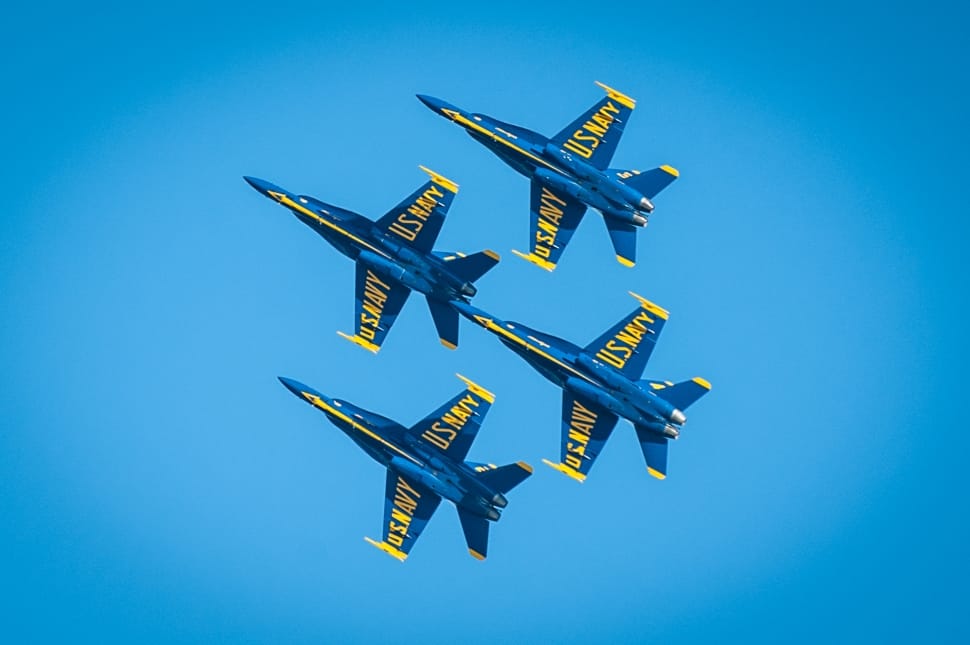 4 blue and yellow u.s. navy jet fighter preview