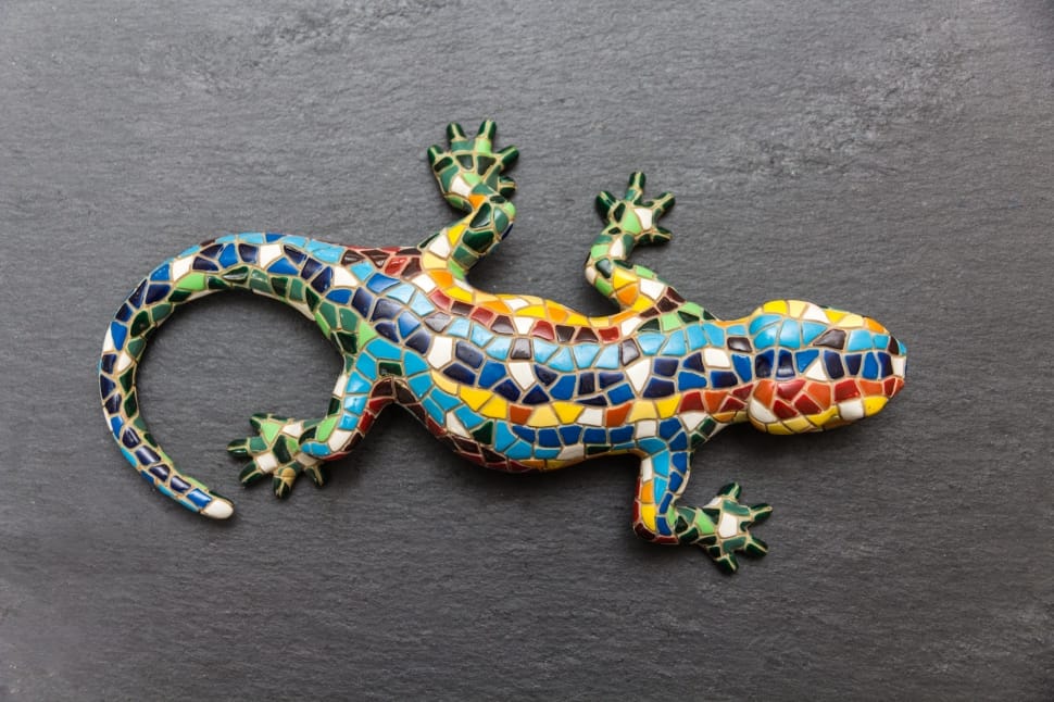 Gecko, Mosaic, Lizard, Spain, Barcelona, animal wildlife, no people preview