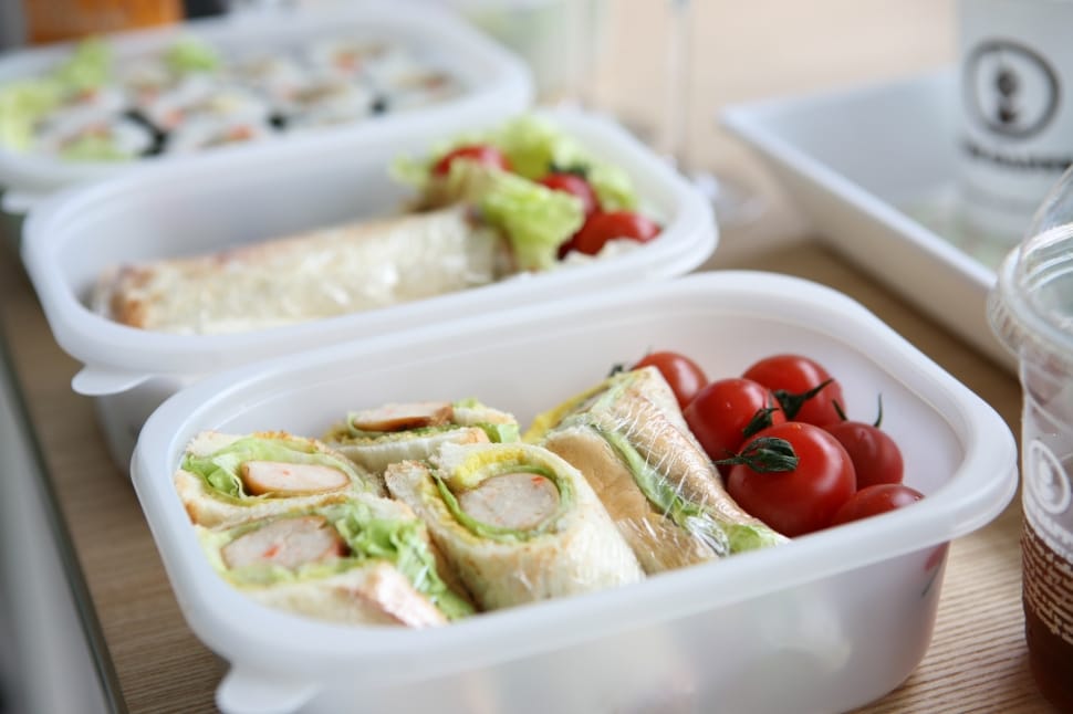 vegetable meal in clear plastic container preview
