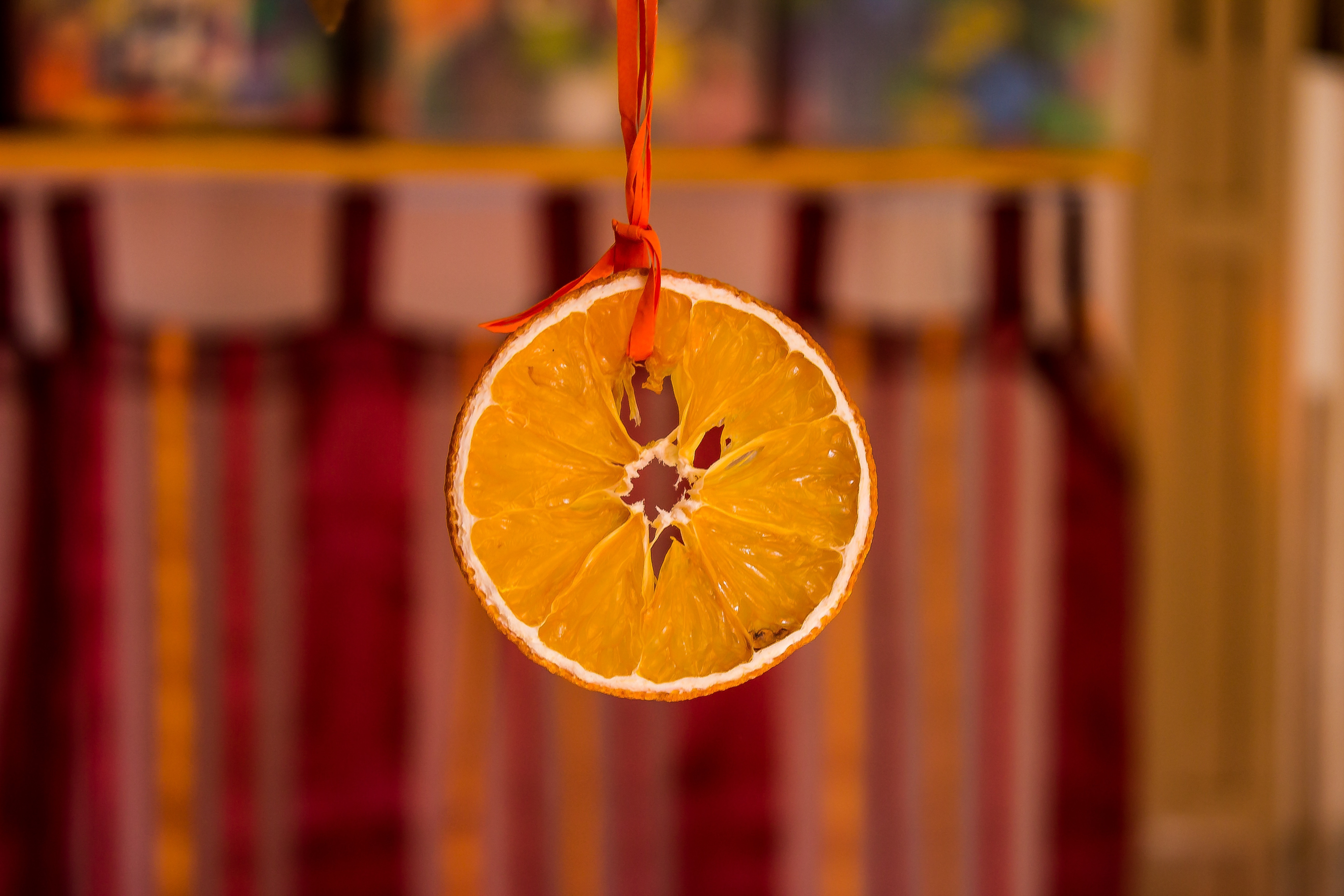 hanging sliced lemon