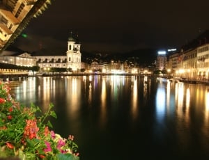 Swiss, River, Night View, Bamsi, illuminated, night thumbnail