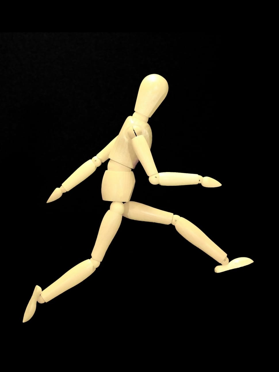 white wooden human figure preview