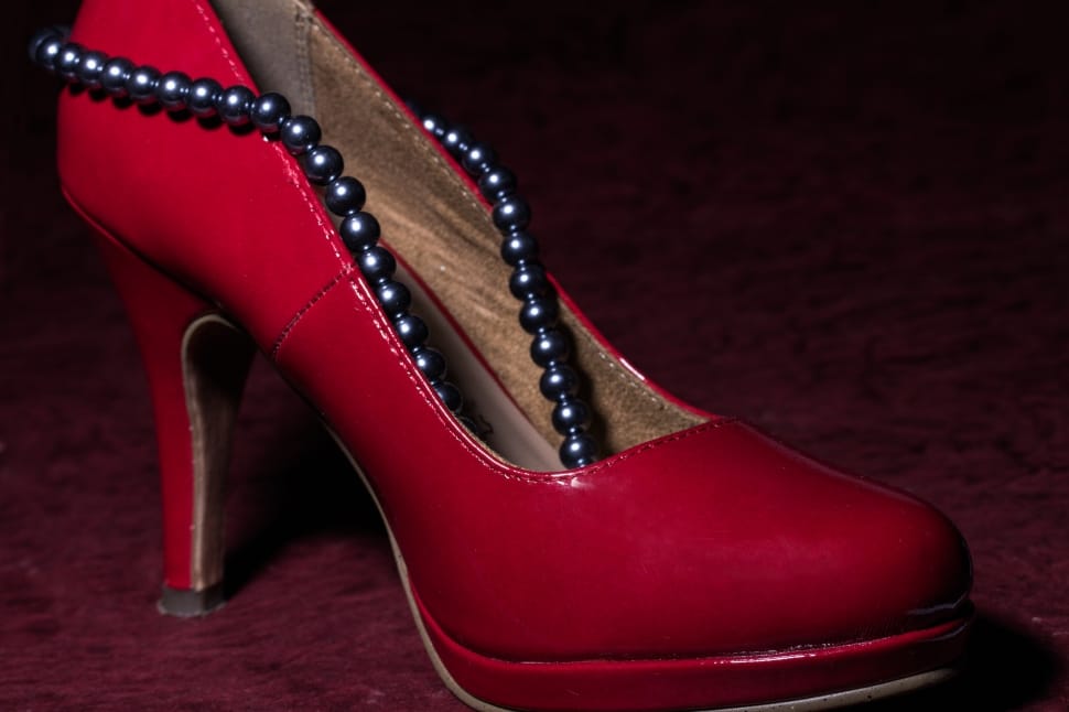 women's red leather heels preview