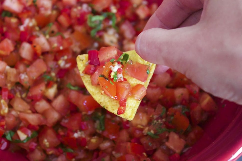 tacco chips with sliced tomato preview