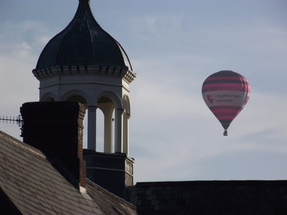 pink black and white stripe air balloon preview