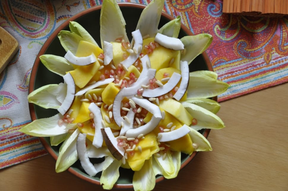 Mango, Chicory, Salad, Coconut, Eat, food and drink, indoors preview