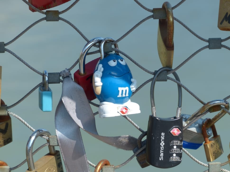 blue M&M Pad Lock preview