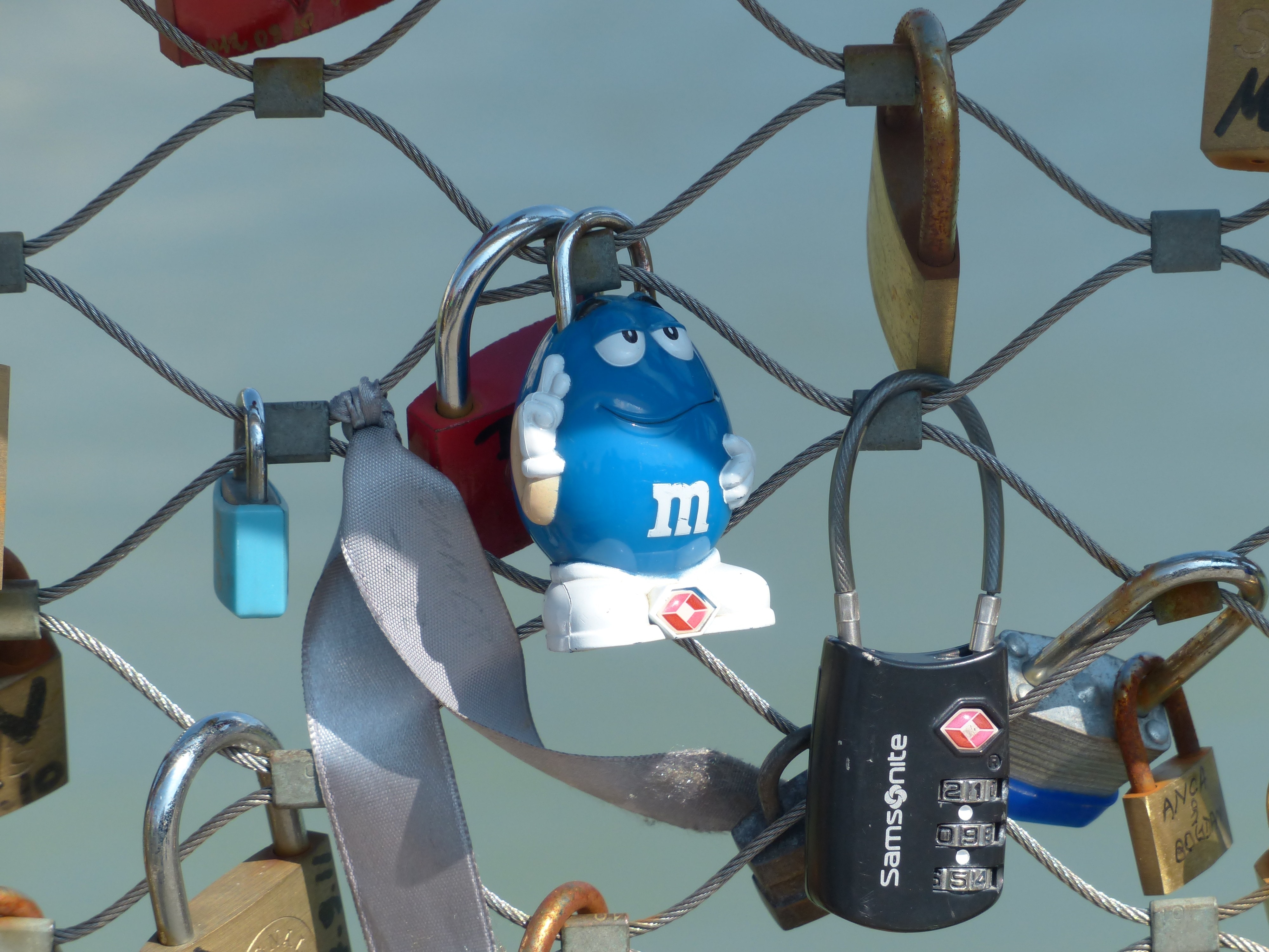 blue M&M Pad Lock