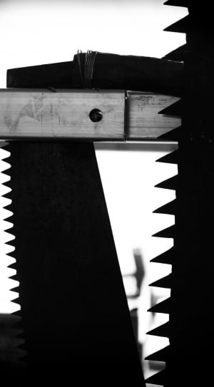 White, Silhouette, Saw, Black, Tool, indoors, close-up thumbnail
