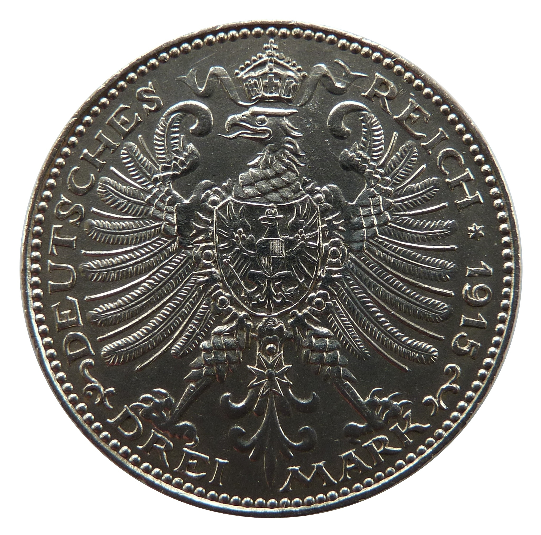 close up photo of od Deutsches Reich coin