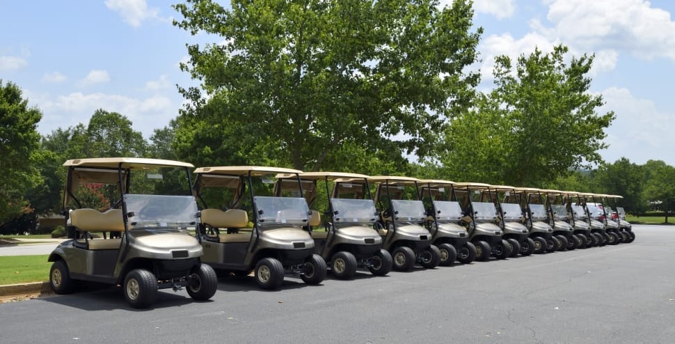 beige and silver golf cart fleet preview