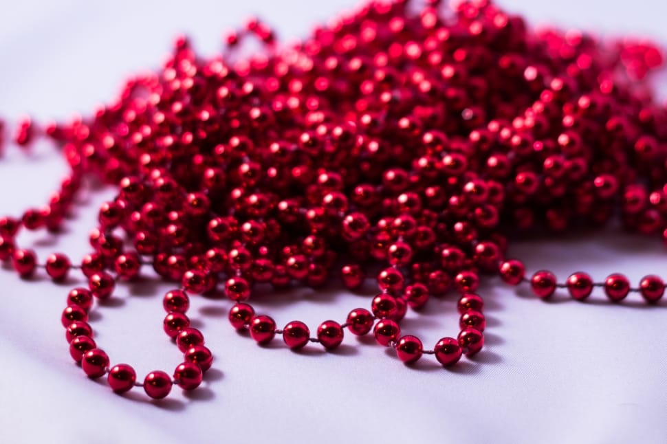 red beaded accessory preview
