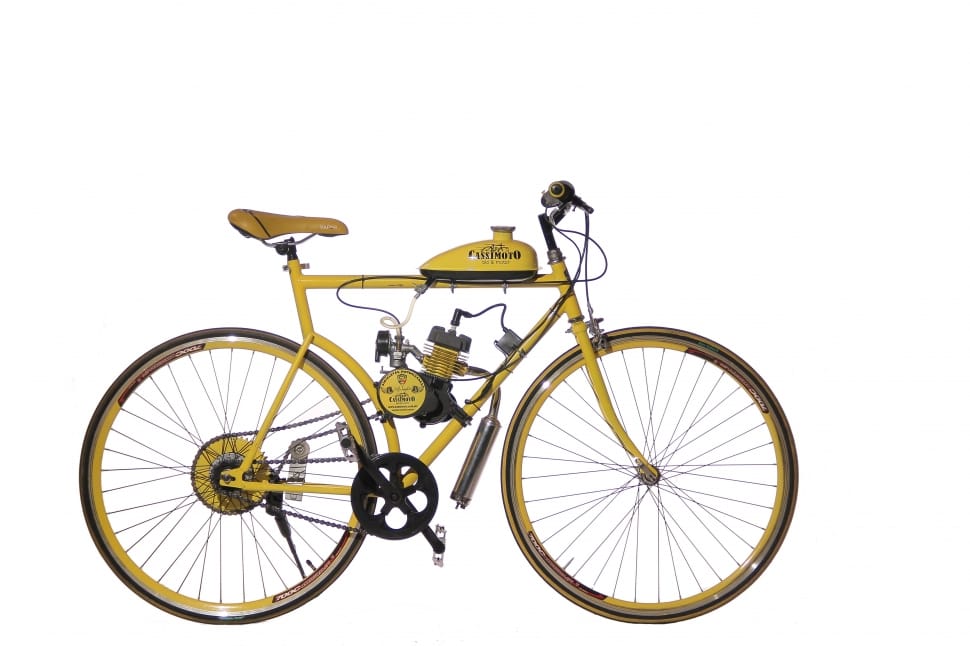yellow motorized mountain bike preview