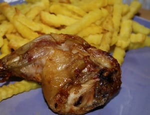 Potatoes, French, Chicken Leg, Sausage, food and drink, prepared potato thumbnail