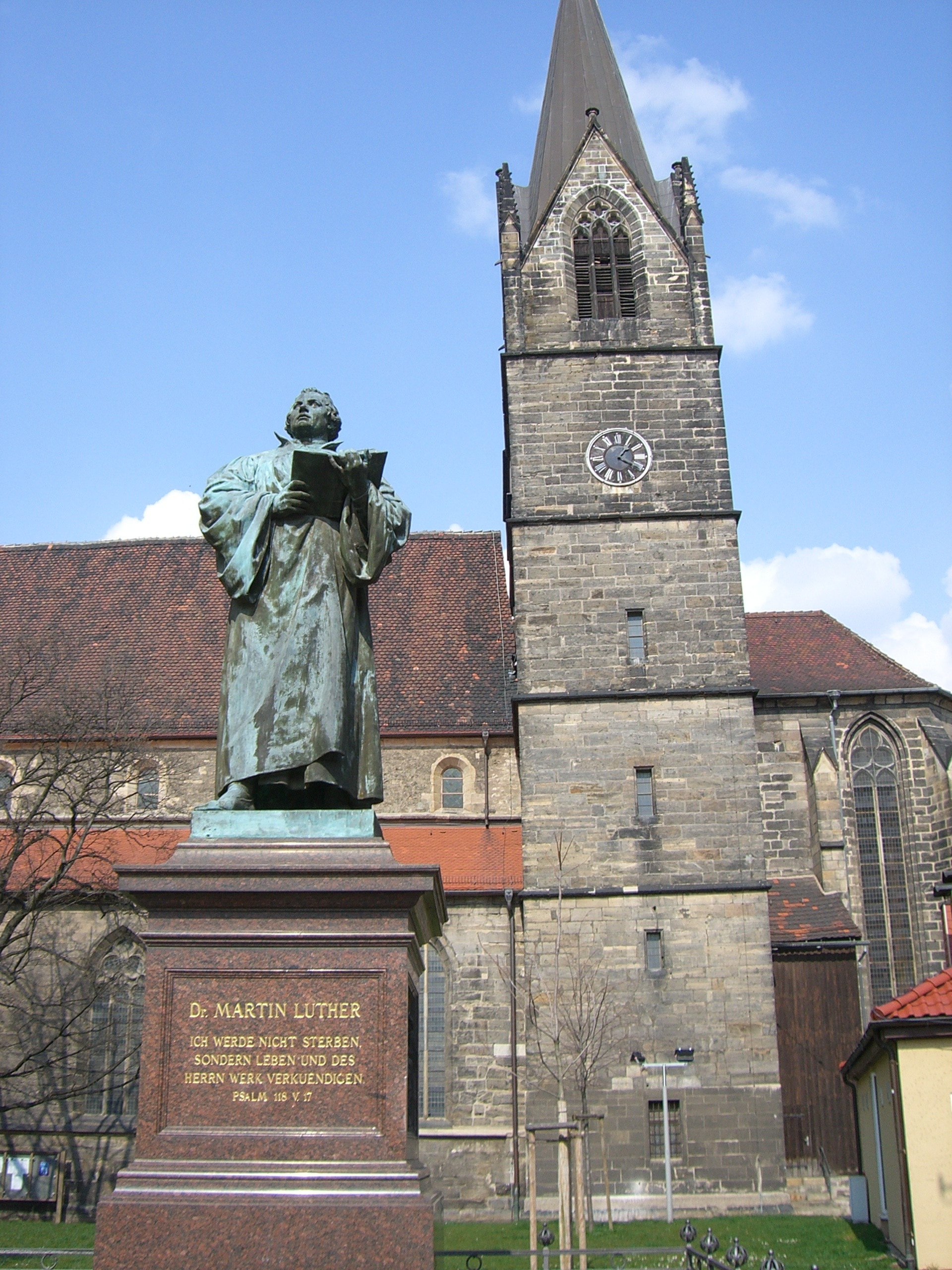 Dr.Martin Luther outdoor statue near cathedral