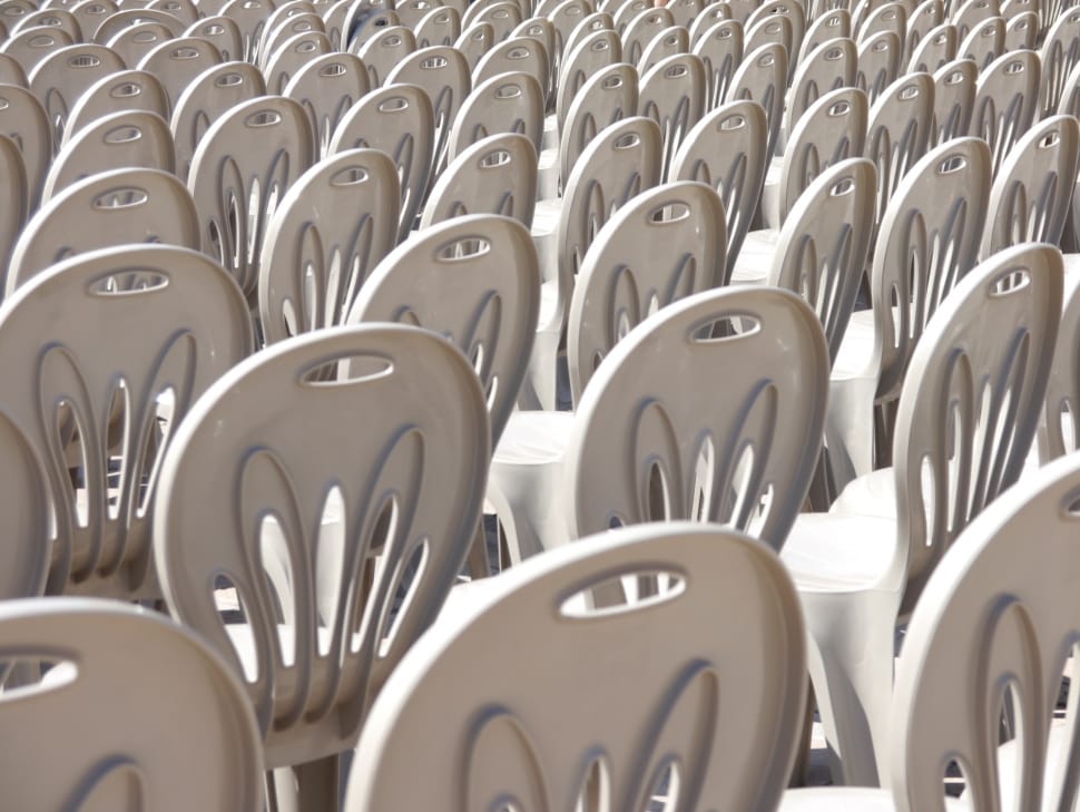 white monoblock chairs preview
