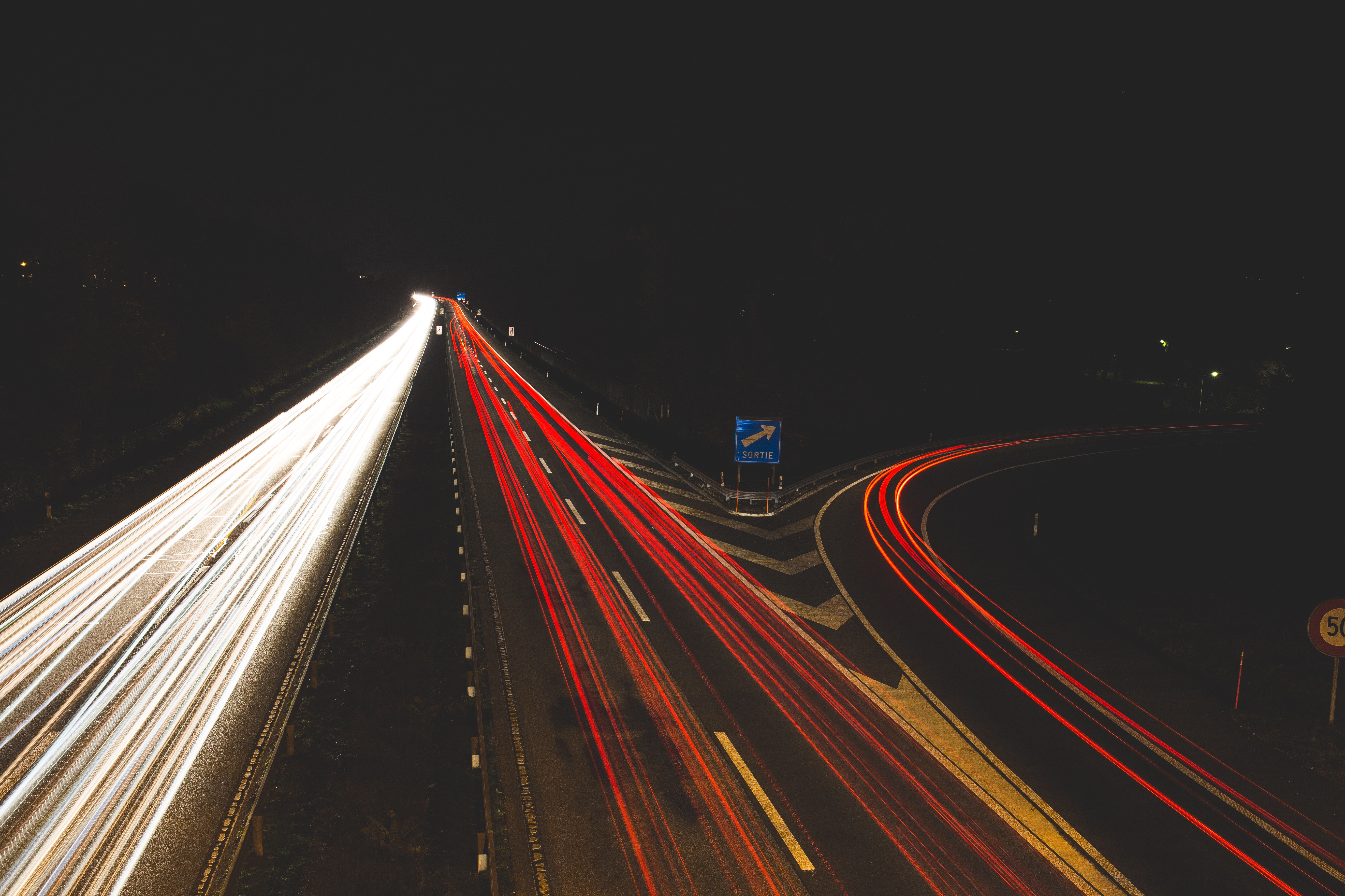 highway in timelapse photography
